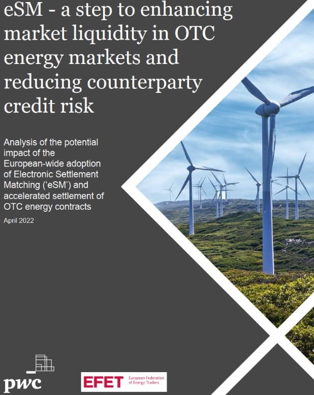 EFET report shows eSM improves OTC liquidity and reduces credit risk