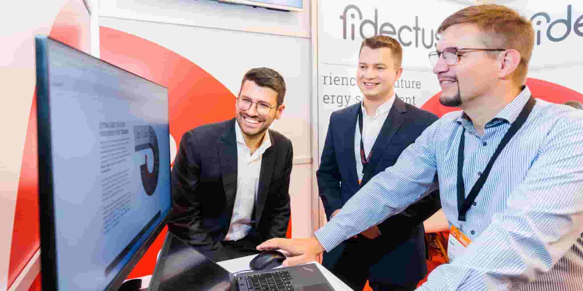 Fidectus booth at E-world 2022 event